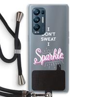 CaseCompany Sparkle quote: Oppo Find X3 Neo Transparant Hoesje met koord