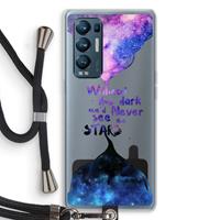 CaseCompany Stars quote: Oppo Find X3 Neo Transparant Hoesje met koord