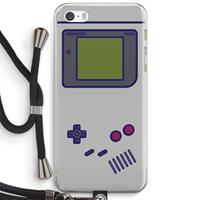 CaseCompany Game On: iPhone 5 / 5S / SE Transparant Hoesje met koord