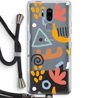CaseCompany Abstract: LG G7 Thinq Transparant Hoesje met koord