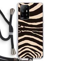 CaseCompany Arizona Zebra: Oppo A94 5G Transparant Hoesje met koord