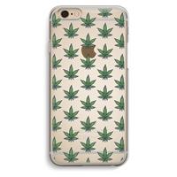 CaseCompany Weed: iPhone 6 / 6S Transparant Hoesje