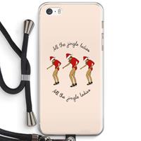CaseCompany Jingle Ladies: iPhone 5 / 5S / SE Transparant Hoesje met koord