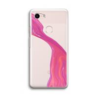 CaseCompany Paarse stroom: Google Pixel 3 Transparant Hoesje