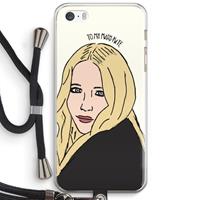 CaseCompany Mary Kate: iPhone 5 / 5S / SE Transparant Hoesje met koord