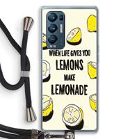CaseCompany Lemonade: Oppo Find X3 Neo Transparant Hoesje met koord