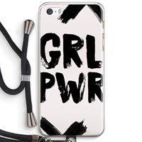 CaseCompany Girl Power #2: iPhone 5 / 5S / SE Transparant Hoesje met koord