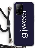 CaseCompany Gijweet: Oppo A94 5G Transparant Hoesje met koord