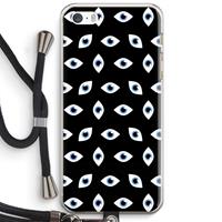 CaseCompany Eyes pattern: iPhone 5 / 5S / SE Transparant Hoesje met koord