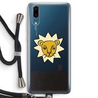 CaseCompany Kleine leeuw: Huawei P20 Transparant Hoesje met koord