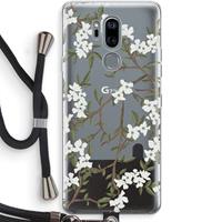 CaseCompany Blossoming spring: LG G7 Thinq Transparant Hoesje met koord