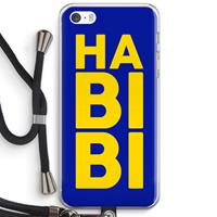 CaseCompany Habibi Blue: iPhone 5 / 5S / SE Transparant Hoesje met koord