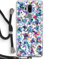 CaseCompany Hibiscus Flowers: LG G7 Thinq Transparant Hoesje met koord