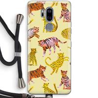 CaseCompany Cute Tigers and Leopards: LG G7 Thinq Transparant Hoesje met koord
