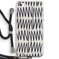 CaseCompany Marrakech Zigzag: iPhone 5 / 5S / SE Transparant Hoesje met koord