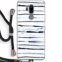 CaseCompany Ink Stripes: LG G7 Thinq Transparant Hoesje met koord