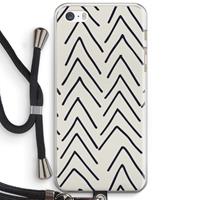 CaseCompany Marrakech Arrows: iPhone 5 / 5S / SE Transparant Hoesje met koord