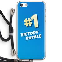 CaseCompany Victory Royale: iPhone 5 / 5S / SE Transparant Hoesje met koord