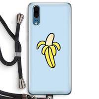 CaseCompany Banana: Huawei P20 Transparant Hoesje met koord