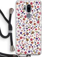 CaseCompany Planets Space: LG G7 Thinq Transparant Hoesje met koord