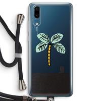 CaseCompany Palmboom: Huawei P20 Transparant Hoesje met koord