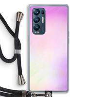 CaseCompany Flow mist pastel: Oppo Find X3 Neo Transparant Hoesje met koord