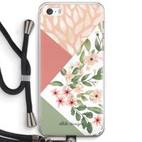 CaseCompany Sweet heaven geometrics: iPhone 5 / 5S / SE Transparant Hoesje met koord