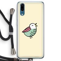 CaseCompany Birdy: Huawei P20 Transparant Hoesje met koord