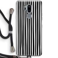 CaseCompany Stripes: LG G7 Thinq Transparant Hoesje met koord