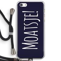 CaseCompany Moatsje!: iPhone 5 / 5S / SE Transparant Hoesje met koord