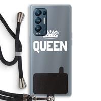 CaseCompany Queen zwart: Oppo Find X3 Neo Transparant Hoesje met koord