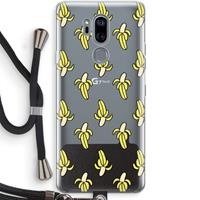 CaseCompany Bananas: LG G7 Thinq Transparant Hoesje met koord