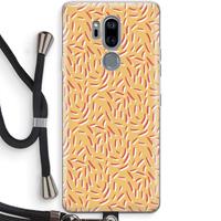 CaseCompany Camouflage: LG G7 Thinq Transparant Hoesje met koord