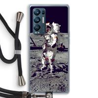 CaseCompany Spaceman: Oppo Find X3 Neo Transparant Hoesje met koord