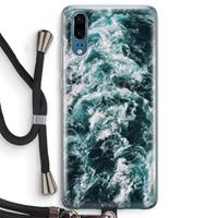 CaseCompany Zee golf: Huawei P20 Transparant Hoesje met koord