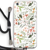 CaseCompany Sweet little flowers: iPhone 5 / 5S / SE Transparant Hoesje met koord