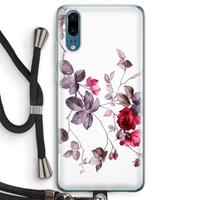 CaseCompany Mooie bloemen: Huawei P20 Transparant Hoesje met koord