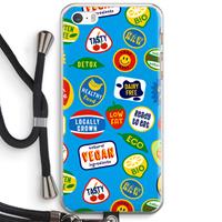 CaseCompany Fruitsticker: iPhone 5 / 5S / SE Transparant Hoesje met koord