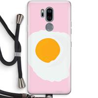 CaseCompany Sunny side up: LG G7 Thinq Transparant Hoesje met koord