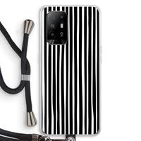 CaseCompany Stripes: Oppo A94 5G Transparant Hoesje met koord