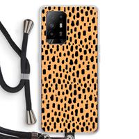 CaseCompany Panter: Oppo A94 5G Transparant Hoesje met koord