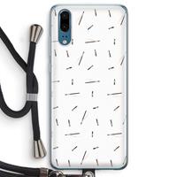 CaseCompany Hipster stripes: Huawei P20 Transparant Hoesje met koord