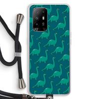 CaseCompany Diplodocus: Oppo A94 5G Transparant Hoesje met koord
