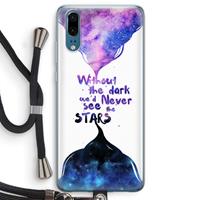 CaseCompany Stars quote: Huawei P20 Transparant Hoesje met koord