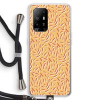 CaseCompany Camouflage: Oppo A94 5G Transparant Hoesje met koord