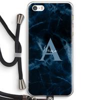 CaseCompany Midnight Marble: iPhone 5 / 5S / SE Transparant Hoesje met koord