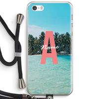 CaseCompany Pacific Dream: iPhone 5 / 5S / SE Transparant Hoesje met koord