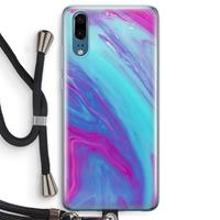 CaseCompany Zweverige regenboog: Huawei P20 Transparant Hoesje met koord