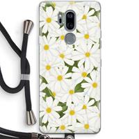 CaseCompany Summer Daisies: LG G7 Thinq Transparant Hoesje met koord