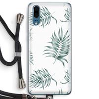 CaseCompany Simple leaves: Huawei P20 Transparant Hoesje met koord